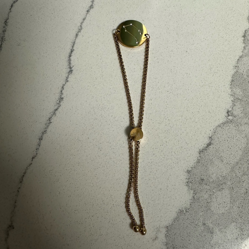Kinsley Armelle Gold Zodiac Bracelet adjustable